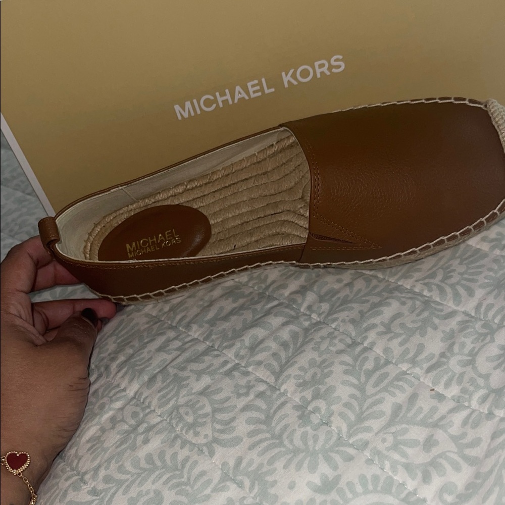 Michael Kors Tan Espadrille Flats